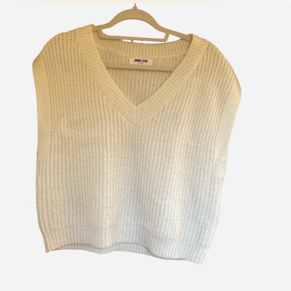 Beige V-Neck Women Sweater